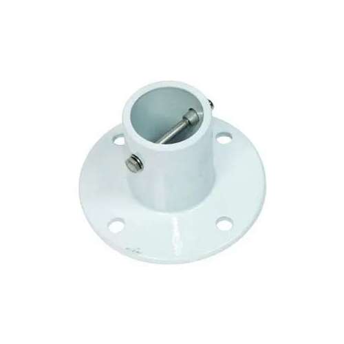 Permacast PF3119A 1.9" White Aluminum Deck Anchor Flange w/ Hardware, 4 Hole