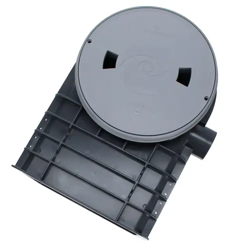 Paramount 004702100208 ParaskimV Venturi Skimmer With Deck Ring, Lid & Return Guard Assembly, Gray Throat, Light Gray, Concrete Pools