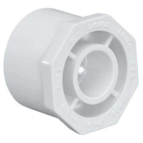 PVC Fittings 437247 2" x 1/2" Bushing PVC Sch. 40 Spigot x Socket White