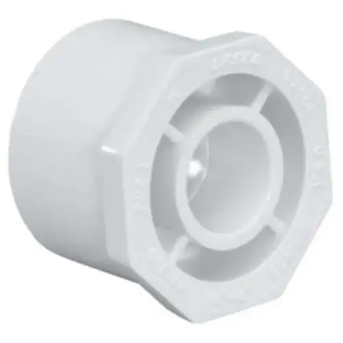 1-1/2" x 1" Bushing PVC Sch. 40 Spigot x Socket White