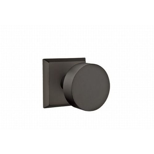 Bronze Round Knob Privacy With Style # 6 Rose Flat Black Finish