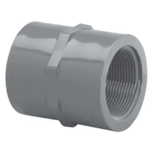 1-1/2" Coupling PVC Sch. 80 FPT Gray