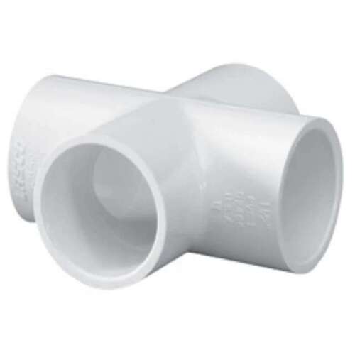 PVC Fittings 420015 1-1/2" Cross PVC Sch. 40 Slip White