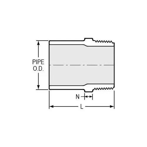 Sch. 40 PVC Adapter 2 in. Spigot x MIPT Standard White