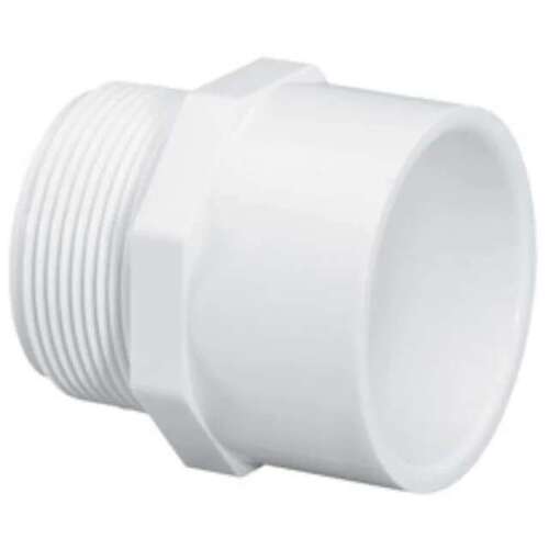 4" Adapter PVC Sch. 40 MPT x Slip White