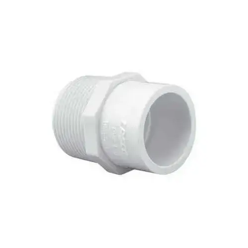 2" x 2-1/2" Adapter PVC Sch. 40 MPT x Slip White