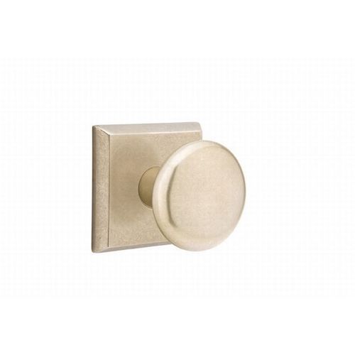 Winchester Knob Passage With Style # 6 Rose Tumbled White Bronze Finish