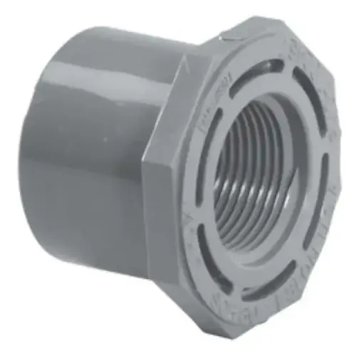 2" x 3/4" Bushing PVC Sch. 80 Spigot x FPT Gray