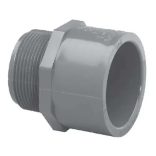 1-1/2" Adapter PVC Sch. 80 MPT x Slip Gray