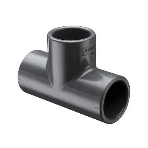 6" Tee PVC Sch. 80 Slip Gray