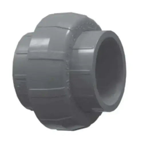 1" Union PVC Sch. 80 Slip x Slip Gray