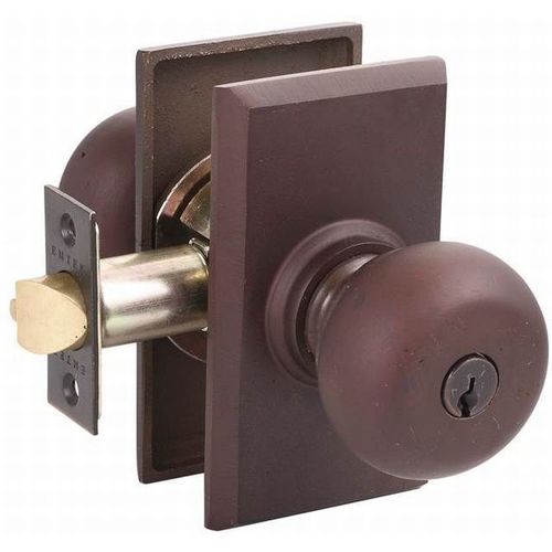 Winchester Knob Passage With Style # 3 Rose Medium Bronze Finish