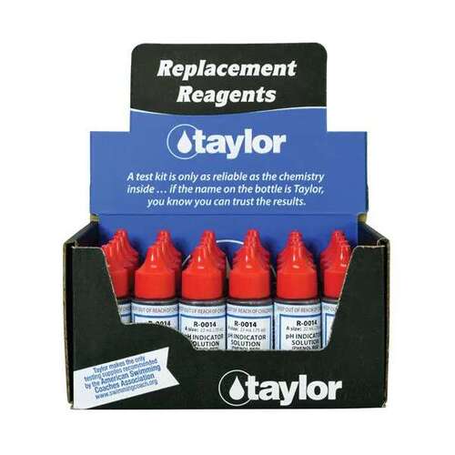 TAYLOR WATER TECHNOLOGIES, LLC R-0014-A-24 14 Phenol Red Reagent Ph Indicator 3/4 oz pack of 24