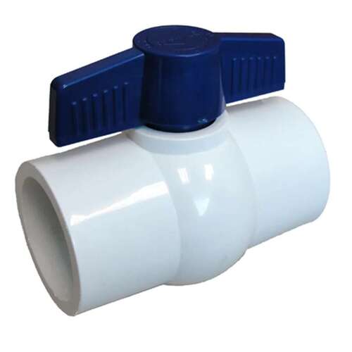 American Granby EMIP150SE Ball Valve with Blue Handle, PVC SxS 1-1/2"