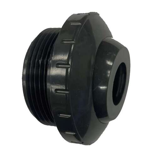 Waterway Plastics 400-1419D-DK Threaded Eyeball Fitting, 1-1/2" MPT, 3/4" Eye Opening, Dark Gray