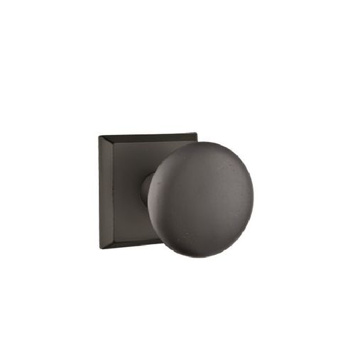 Winchester Knob Passage With Style # 6 Rose Flat Black Finish