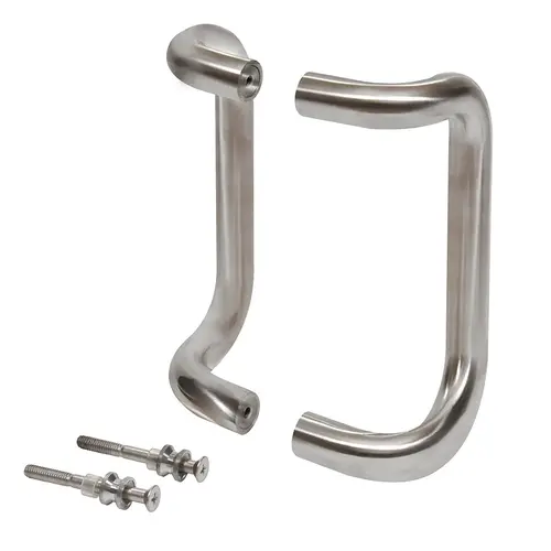 8" Brushed Stainless Offset Pull Handles Back-to-Back