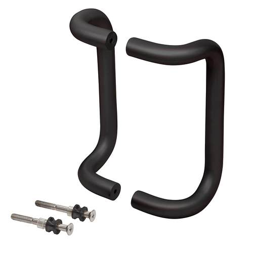 8" Dark Bronze Offset Pull Handles Back-to-Back