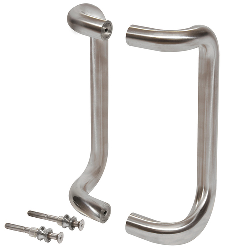 10" Brushed Stainless Offset Pull Handles Back-to-Back