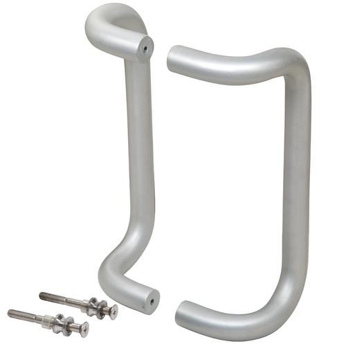 10" Clear Anodized Offset Pull Handles Back-to-Back