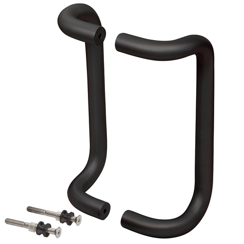 10" Dark Bronze Offset Pull Handles Back-to-Back