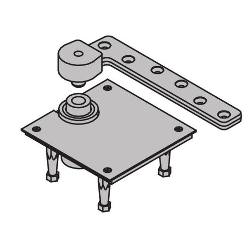 3/4" Offset Cement Case Bottom Pivot 700 Pound Aluminum Painted Finish