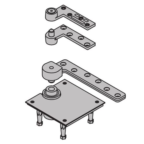 3/4" Offset Fire Rated Cement Case Pivot Set 700 Pound Satin Chrome Finish