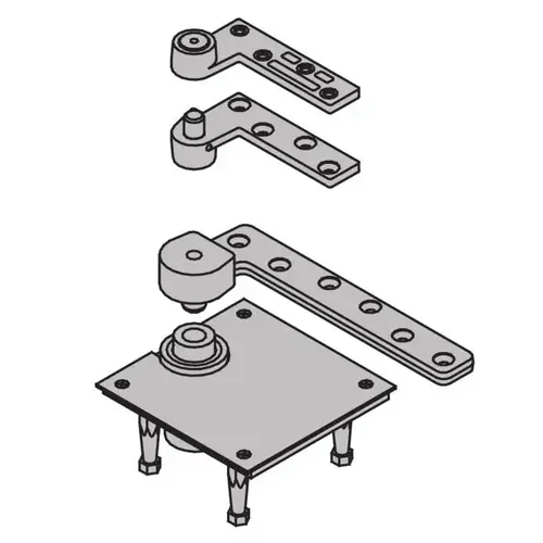 3/4" Offset Cement Case Pivot Set 700 Pound Aluminum Painted Finish