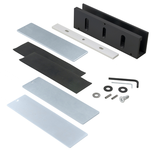 Matte Black Herculite Door Bracket for Electromagnetic Locks