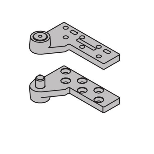 3/4" Offset Heavy Duty Fire Rated Base Plate Top Pivot 1000 Pound Satin Stainless Steel Finish