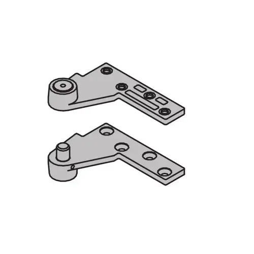 1-1/2" Offset Fire Rated Base Plate Top Pivot 400 Pound Satin Stainless Steel Finish