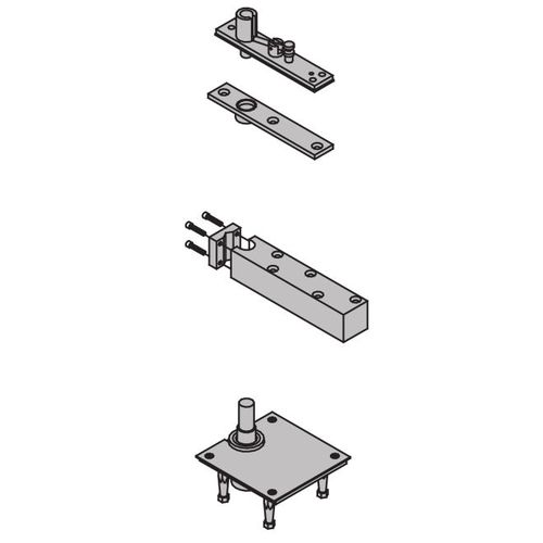 1-1/2" Center Hung Cement Case Pivot Set 1000 Pounds Bright Chrome Finish