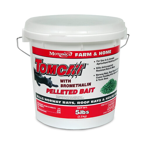 Motomco 22045 Tomcat with Bromethalin Pelleted Rodent Bait 5-lbs