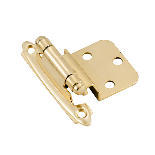 Functional Hardware Overlay Face Frame Mount Self Closing Cabinet Hinges For Kitchen And Home Hardware Brass Pair