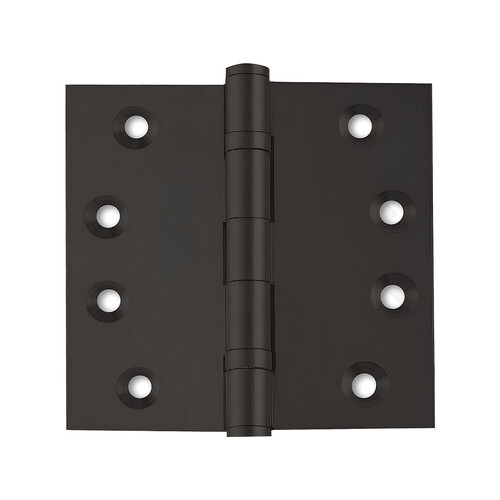 4" x 5" Steel Full Mortise Ball Bearing Standard Weight Square Corner Wide Throw Hinge # 065129 Oil Rubbed Bronze Finish