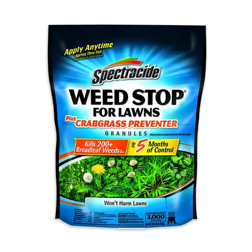 SPECTRACIDE HG-85832 Weed and Crabgrass Preventer, Granular, Brown/Tan, 10.8 lb Bag