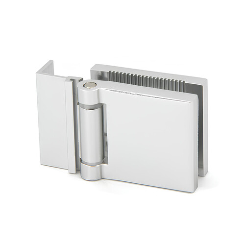 FHC JMH1LCH L-Mount Universal Hinge for 1/4" Glass - Polished Chrome