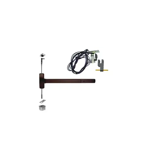 KIT - RX Request to Exit, Fire Rated CVR Concealed Vertical Rod Exit Device, Exit Only, 36" x 96", Less Dogging, Reversible Handing, UL, Grade 1, 313AN/SP313 Anodized Aluminum, Duranodic Dark Bronze