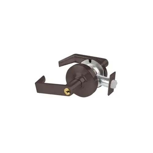 Grade 1 Classroom Rhodes Lever, Key in Lever, 6-Pin C Keyway (Aged Bronze/Brown Cylinder 643e), 2-3/4" Backset, UL, ANSI Strike, Aged Bronze 643e, US11