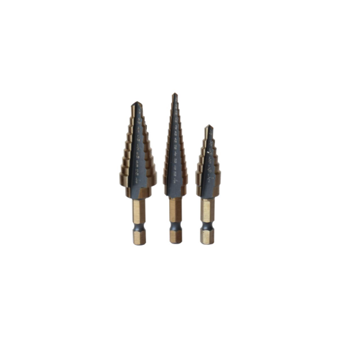 Drill America STE1-3HEX-SET 3 Piece Black & Gold Hex Shank Step Drill Set (#1 - #3)