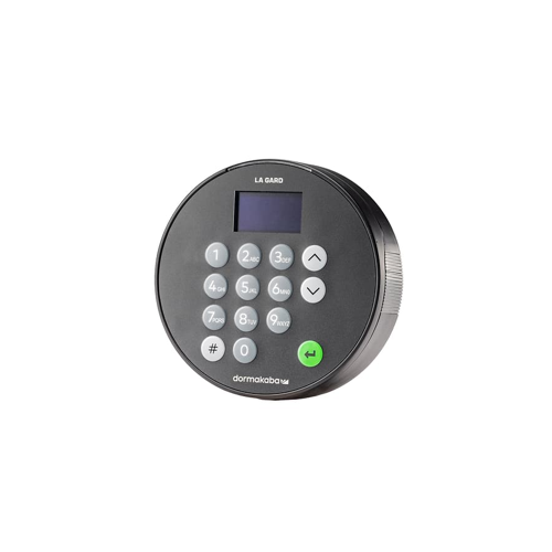 La Gard Inc 702D2BK218ZZZZZ1A Electronic Safe Lock, 702 Keypad, Display, Standard Profile Black, 18" Cable, 1 Master/1 Manager/28 Users, 2 x 9 Volt Batteries