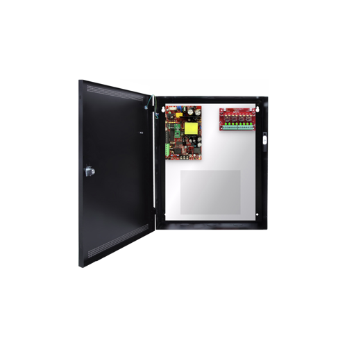 Life Safety Power FPO75-D8PE1M 2-Doors, E1 Enclosure, Mercury-Compatible Backplate, 75W Single Voltage Power Supply, 8 Output Auxiliary Distribution Module - Class 2 Power Limited