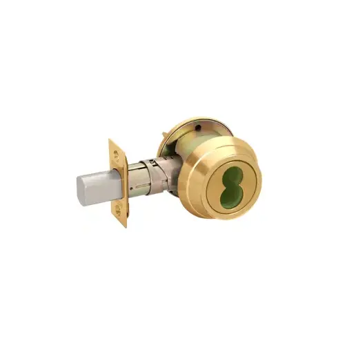 FSIC Deadbolt Single Cylinder, Full Size Interchangeable Core, Less Core, 2-3/8 to 2-3/4 Adjustable Backset, Grade 1, 612/US10 Satin Bronze