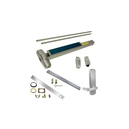 KIT - CD (Cylinder Dogging, Requires 1-1/4" Mortise Cylinder), SVR (Surface Vertical Rod) Smooth Exit Device, 996L-DT-06 Dummy Lever Trim, LHR Left Hand Reverse/Reversible Handing, (Snap Ring Tool Needed), 36" x 84", Grade 1, 626/US26D Satin Chrome