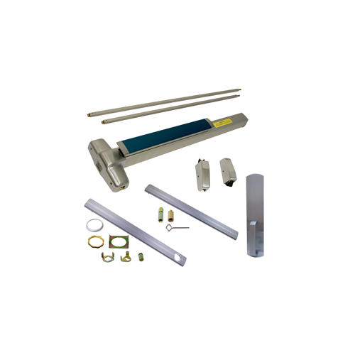 KIT - CD (Cylinder Dogging, Requires 1-1/4" Mortise Cylinder), SVR (Surface Vertical Rod) Grooved Exit Device, 990DT Dummy Pull Trim, Non-Handed, 48" x 84", Grade 1, 626/US26D Satin Chrome