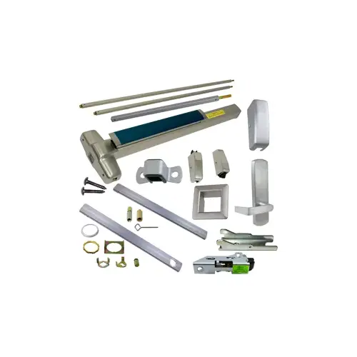 KIT - CD (Cylinder Dogging, Requires 1-1/4" Mortise Cylinder), SVR (Surface Vertical Rod) Grooved Exit Device, 996L-BE-06 Passage Lever Trim, LHR Left Hand Reverse/Reversible Handing (Snap Ring Tool Required), Less Bottom Rod, 48" x 84", Grade 1, 626/US26D Satin Chrome