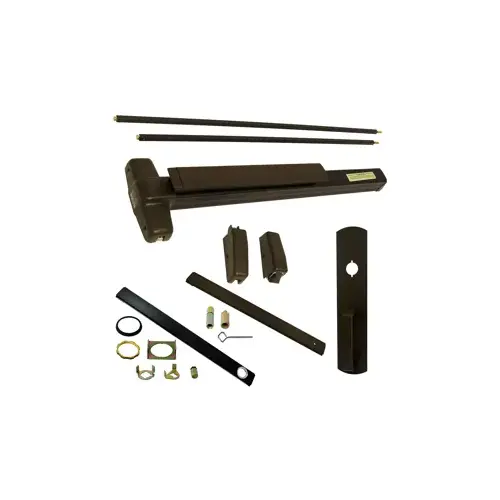 KIT - CD (Cylinder Dogging, Requires 1-1/4" Mortise Cylinder), SVR (Surface Vertical Rod) Grooved Exit Device, 990NL Nightlatch Pull Trim, Non-Handed, 48" x 84", Grade 1, 710/US11P Dark Bronze