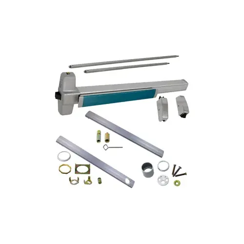 KIT - Cylinder Dogging, SVR (Surface Vertical Rod) Exit Device, 990NL Nightlatch Pull Trim, Non-Handed, 110MD-NL-OP Nightlatch Trim, Non-Handed, 36" x 84", Grade 1, 628/US28 Satin Aluminum