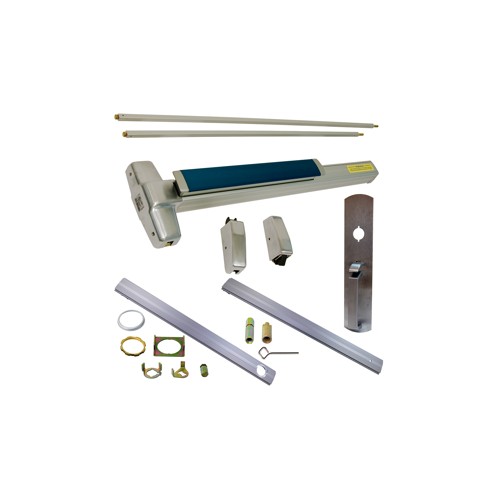 KIT - CD (Cylinder Dogging, Requires 1-1/4" Mortise Cylinder), SVR (Surface Vertical Rod) Grooved Exit Device, 990TP Thumb Piece Trim, Non-Handed, 48" x 84", Grade 1, 626/US26D Satin Chrome