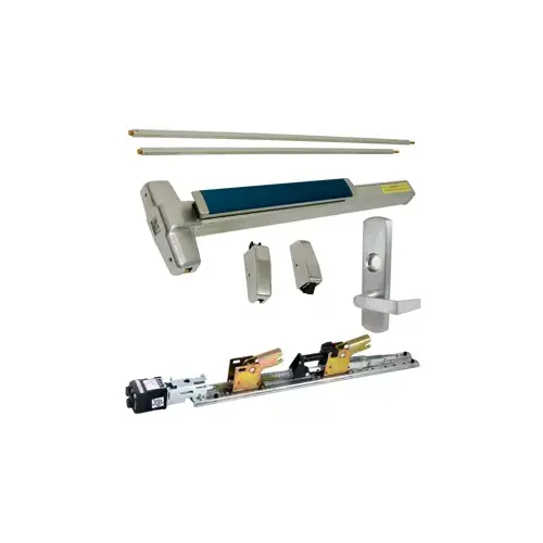 KIT - QEL (Quiet Electric Latch Retraction), SVR (Surface Vertical Rod) Smooth Exit Device, 996L-06 Lever Trim (Requires Rim Cylinder), RHR Right Hand Reverse/Reversible Handing, (Snap Ring Tool Needed), 36" x 84", Grade 1, 626/US26D Satin Chrome